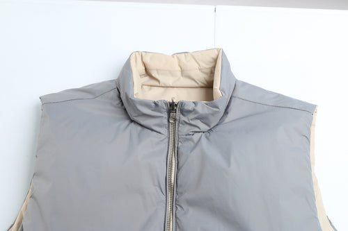 Reversible Vest Grey/Beige